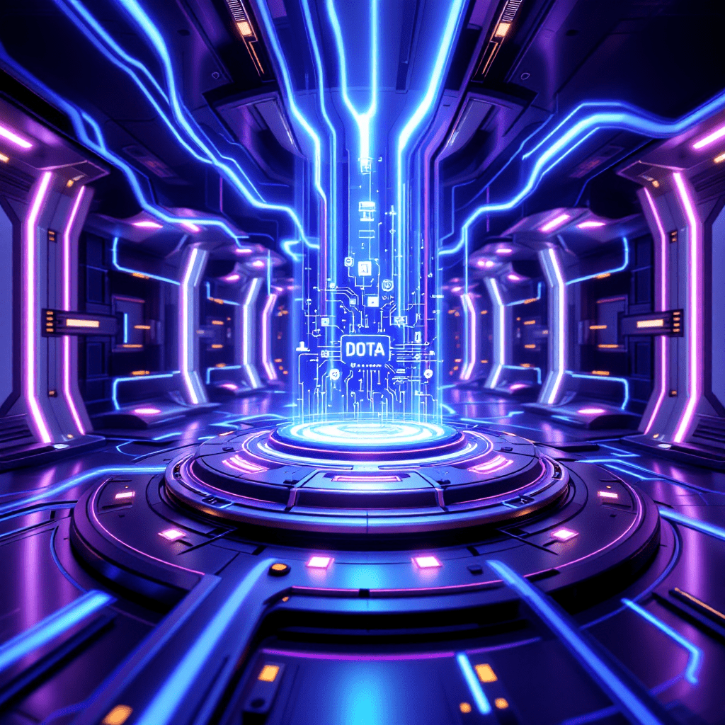 데이터 전송 통로를 따라 흐르는 디지털 신호의 형상화