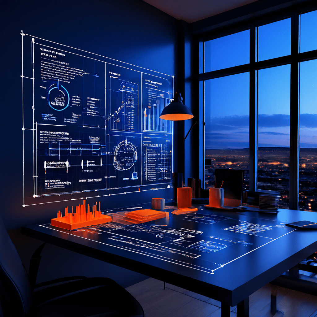 아파트 설계도에 표시된 결함과 기밀 민원 데이터, 위기 예방을 위한 전략적 분석이 포함된 관리자 대시보드가 중첩된 이미지입니다.