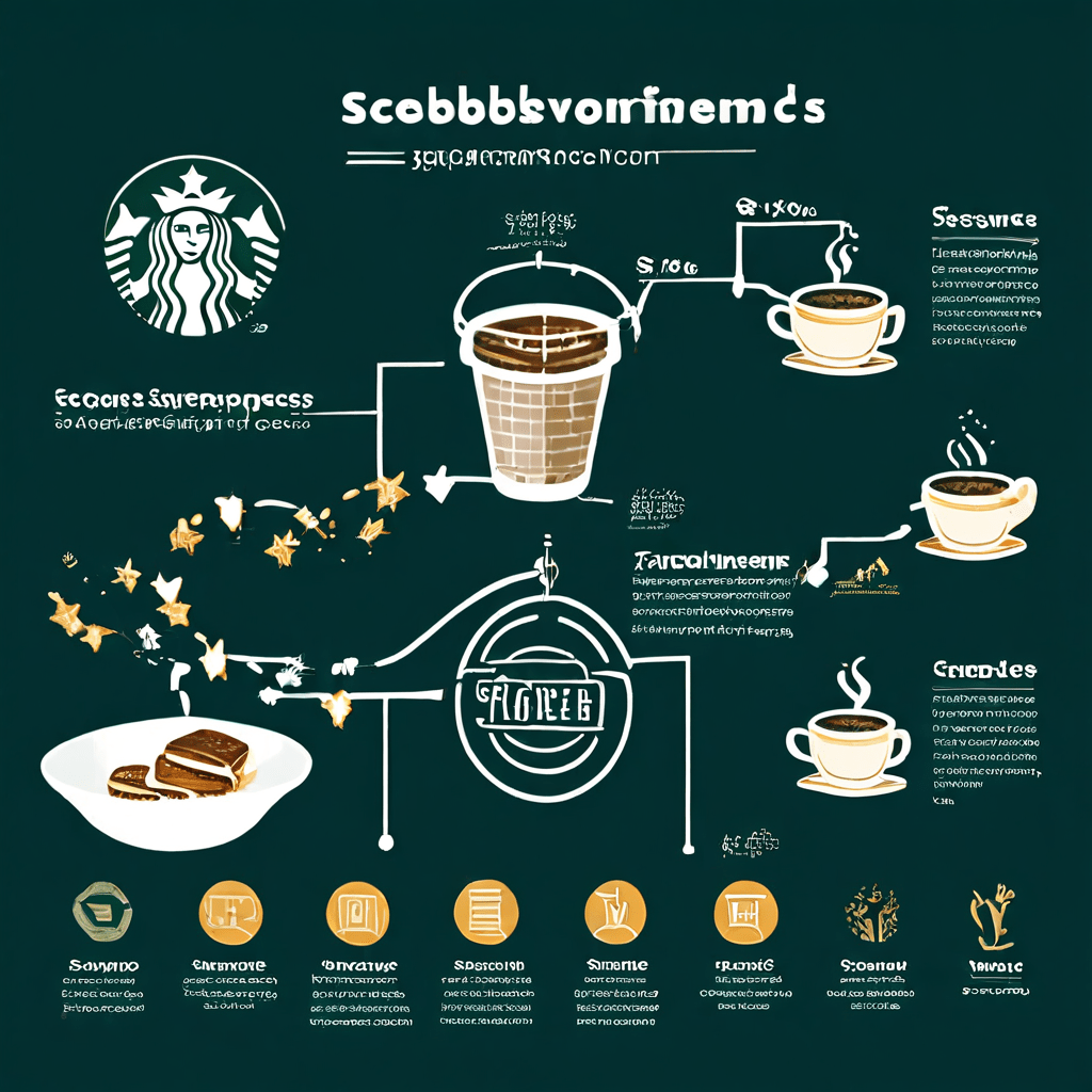 스타벅스 리워드 프로그램의 고객 지출, 별 적립 과정, 그리고 기업 수익 창출로 이어지는 경제적 흐름을 분석한 인포그래픽 다이어그램입니다.
