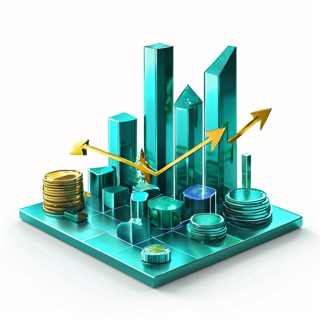 전략적 우선순위를 강조하는 플로우차트 위에 VIP 등급 보석의 수익성 증가를 3D 그래프로 시각화하고 이를 향한 전략적 화살표가 표시된 분석 자료입니다.